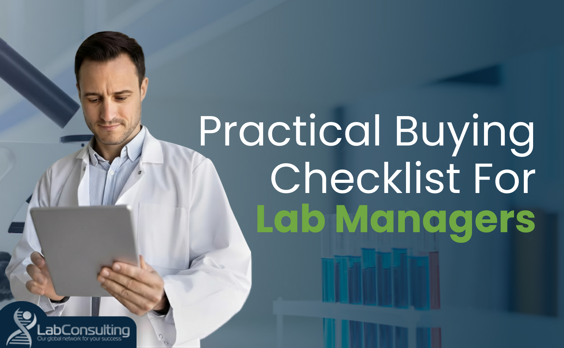 Laboratory professional reviewing checklist