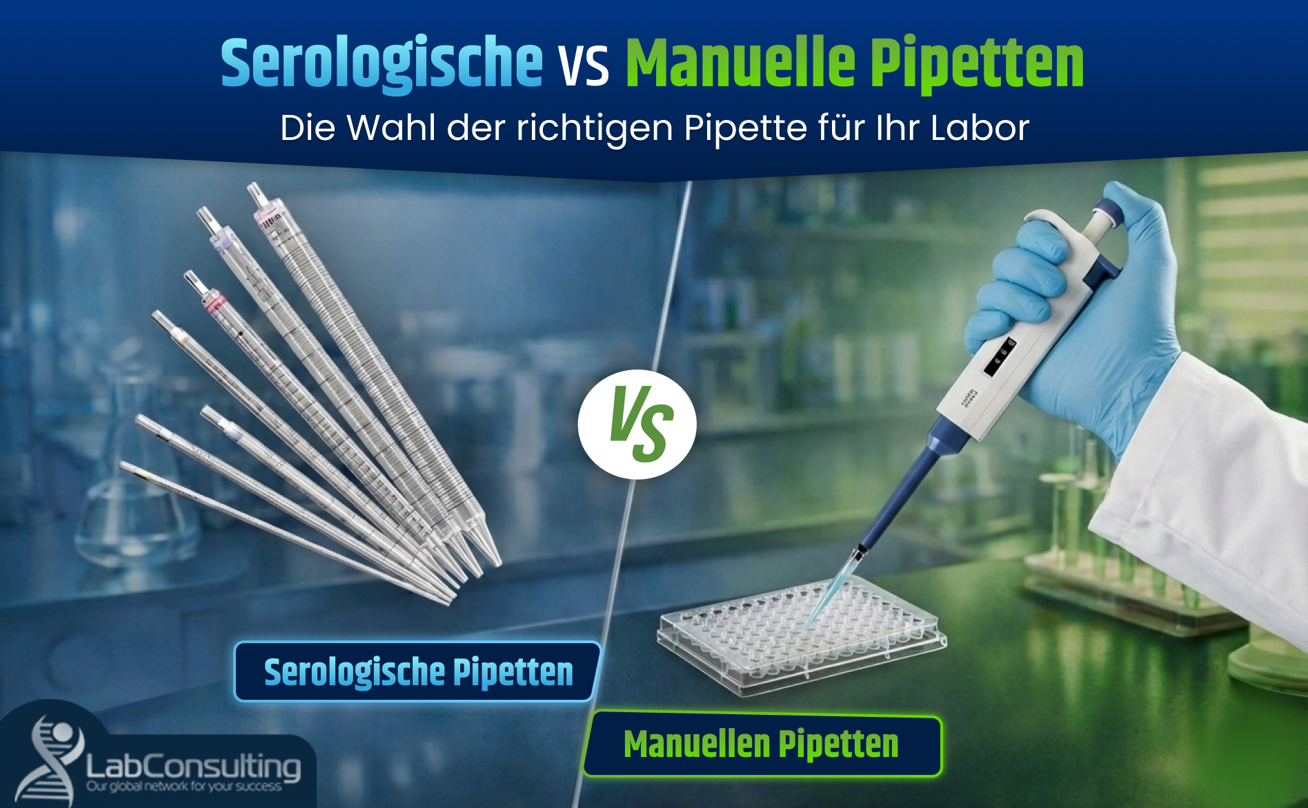 Serologische Pipetten im Vergleich zu manuellen Pipetten